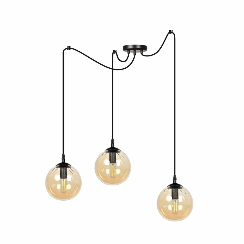 Suspension 3 Globes En Verre