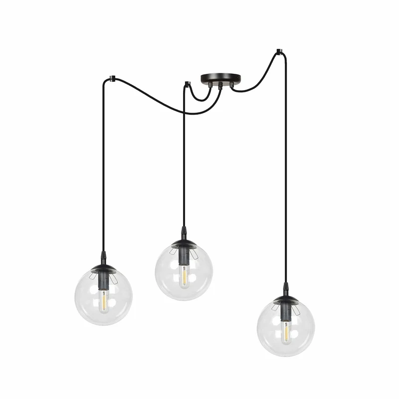 Suspension 3 Boule Verre