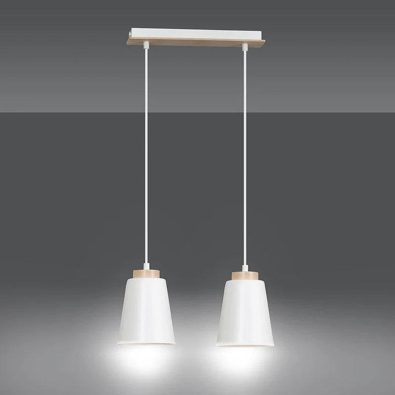 Luminaire Bois Et Blanc