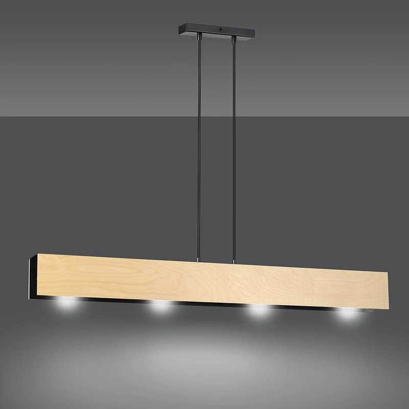 Suspension Industriel Bois Et Metal