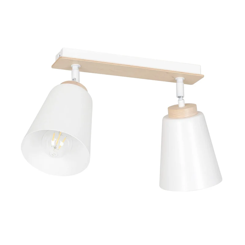 Plafonnier Blanc Et Bois
