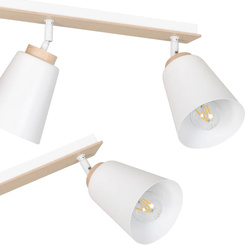 Plafonnier Blanc Et Bois