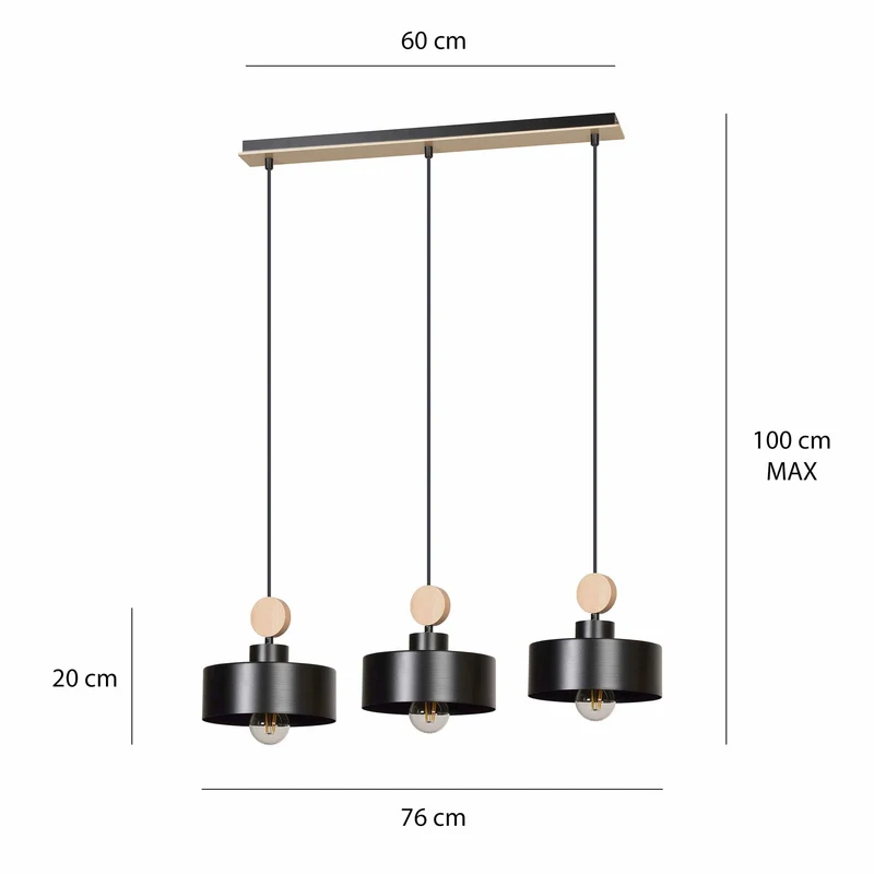 Suspension Luminaire Bois Et Metal