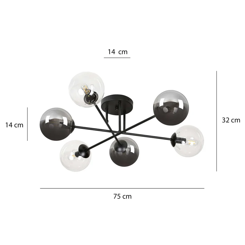 Plafonnier 6 Boules
