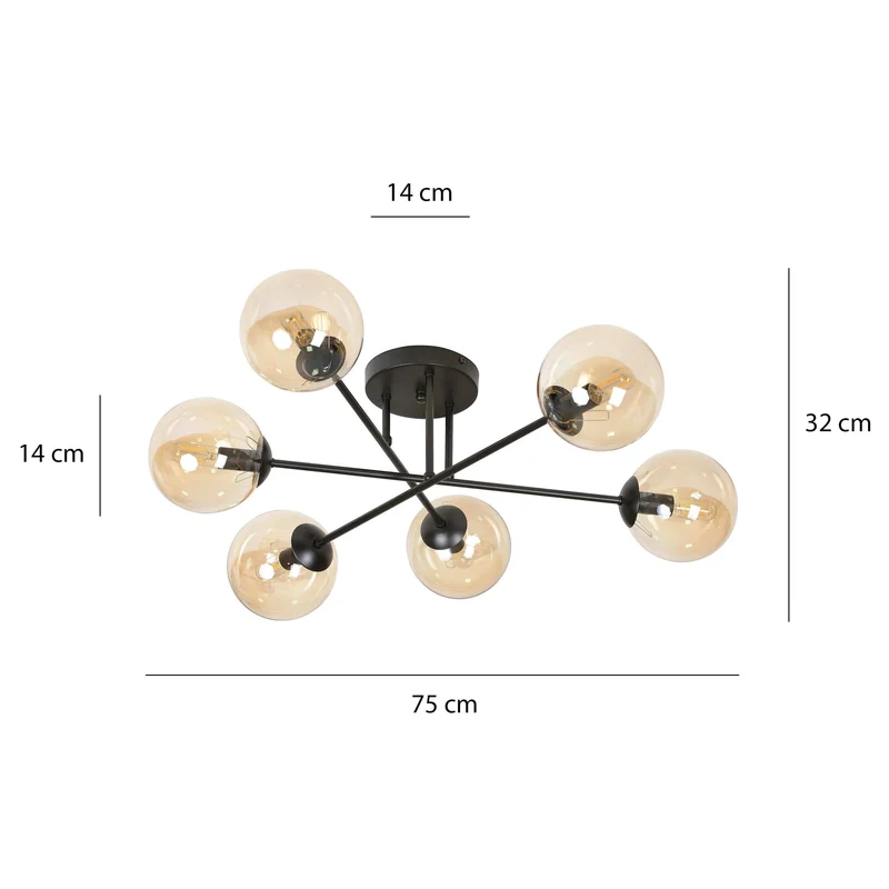 Plafonnier 6 Lampes