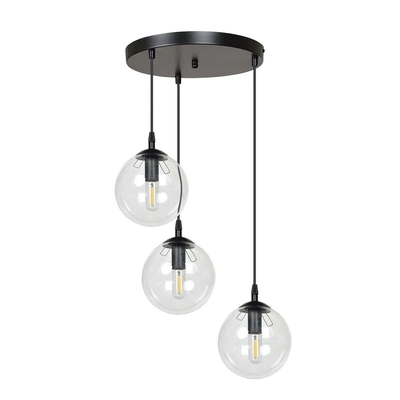 Suspension 3 Globes Verre