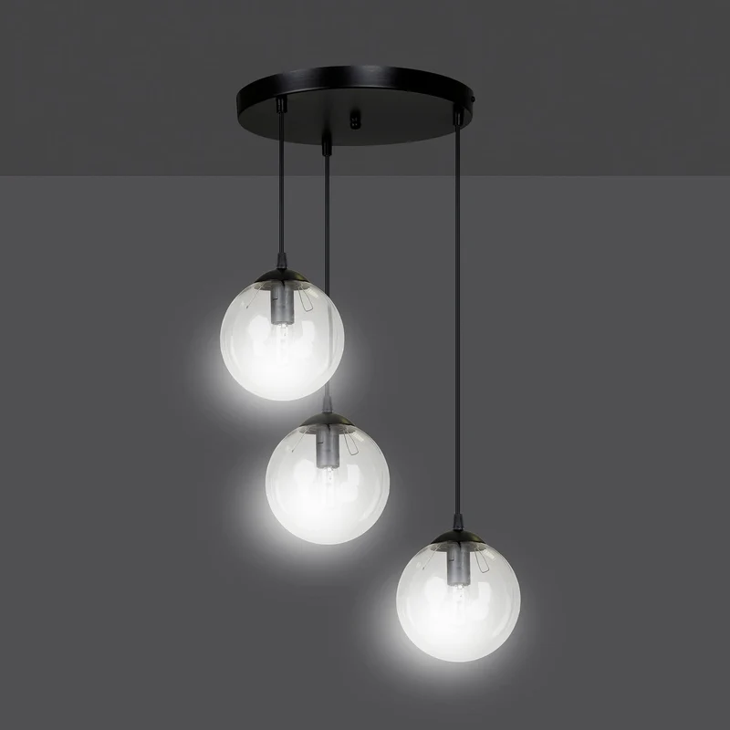 Suspension 3 Globes Verre