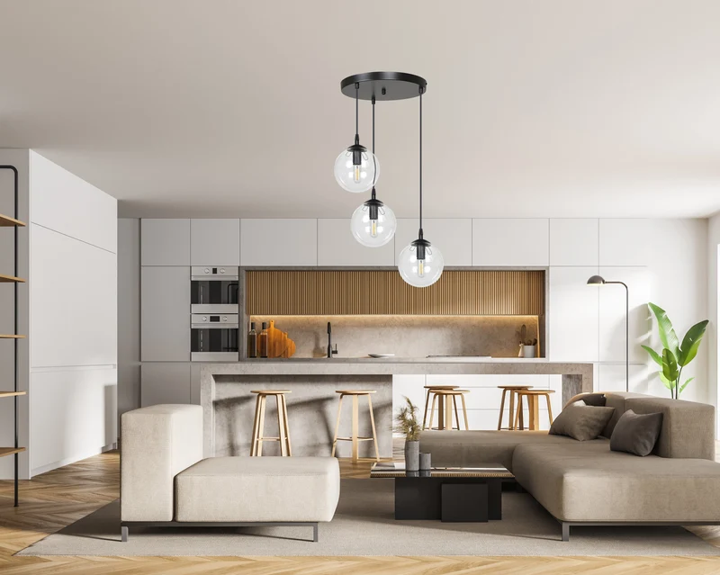 Suspension 3 Globes Verre