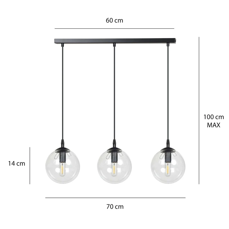 Plafonnier Suspension Boule Verre