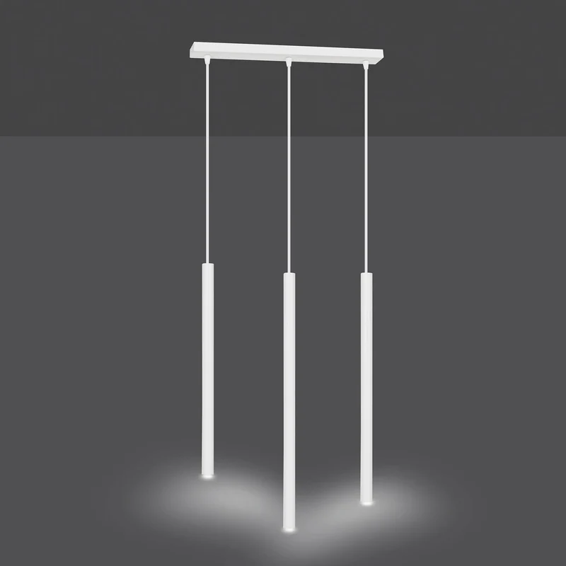 3 Suspension Filaire Blanc Cuisine