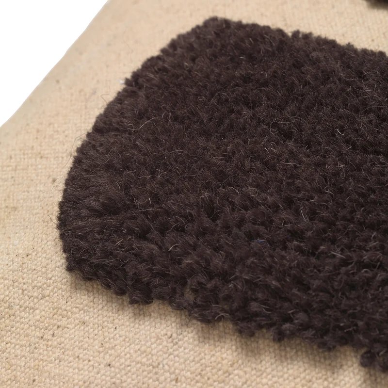 Ferm Living Lay Cushion - Sand/Dark Brown