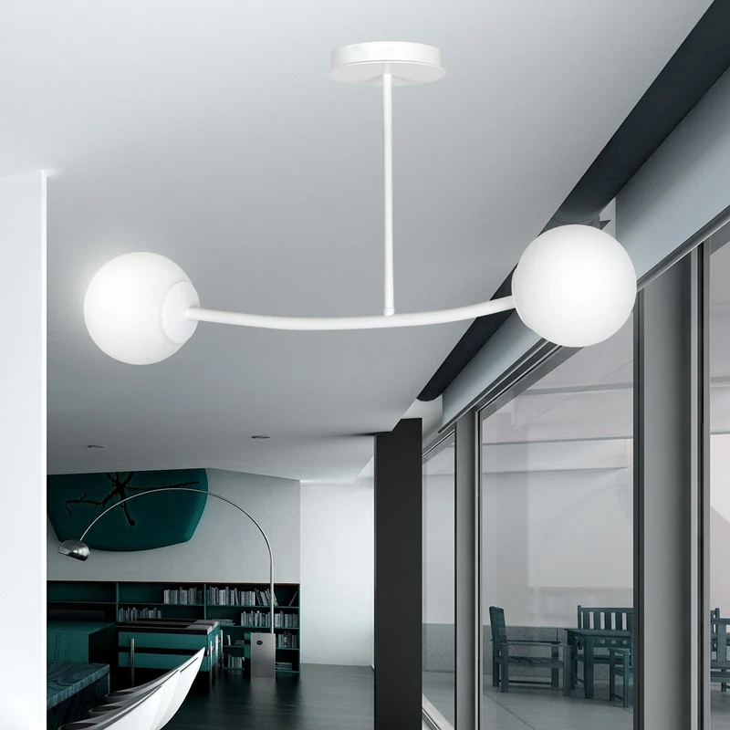 Luminaire Globe Verre Blanc