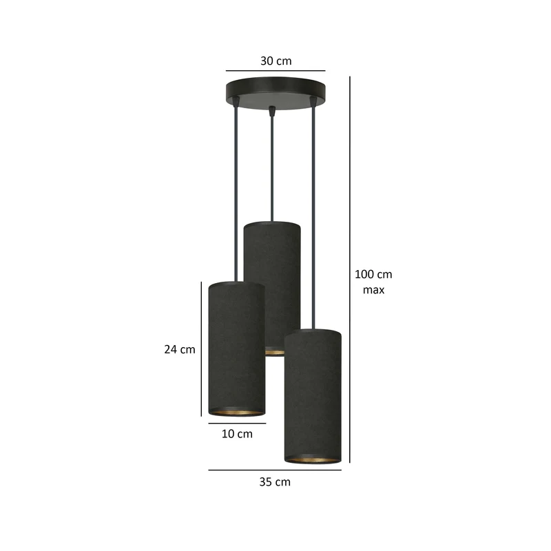 Luminaire Triple Suspension