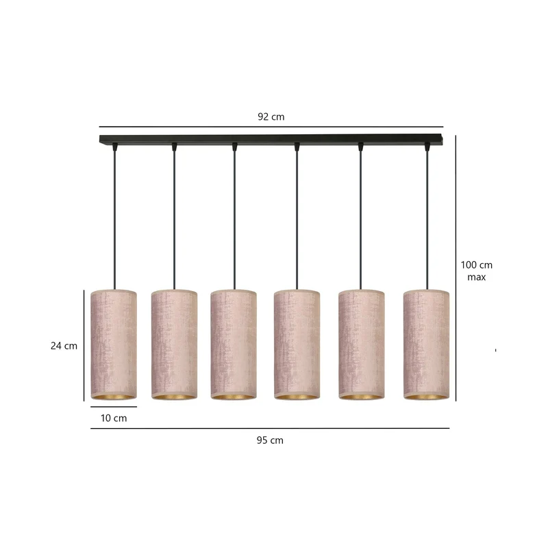 Lustre Tissu Rose