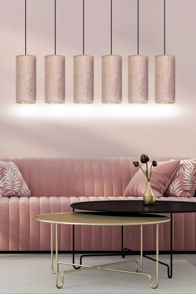 Lustre Tissu Rose