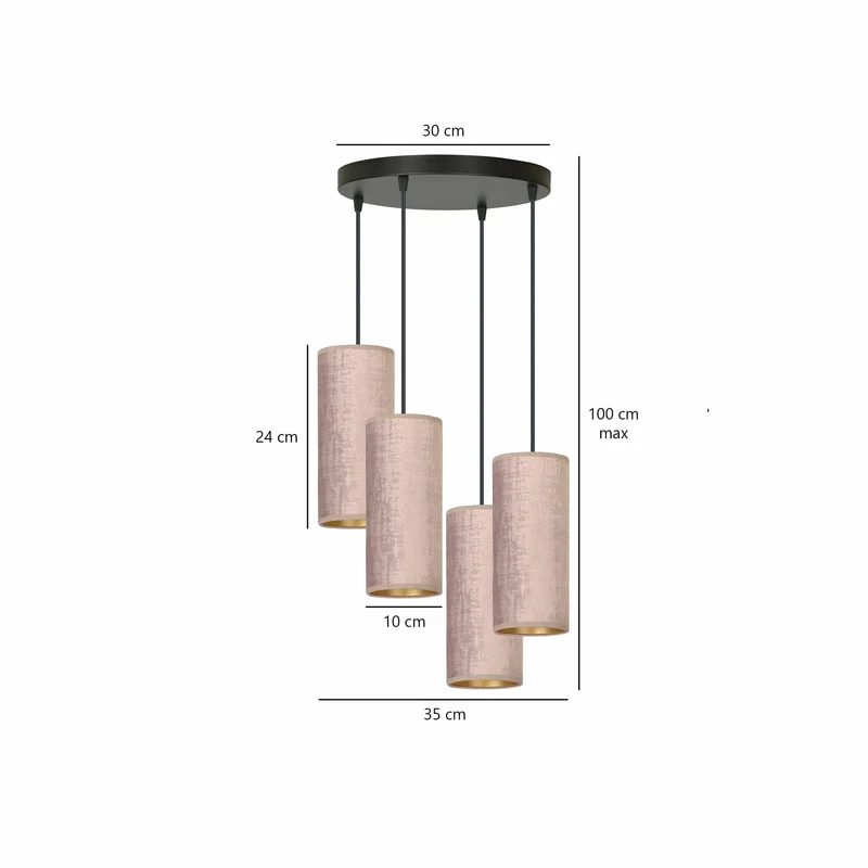 Suspension Rose Poudré