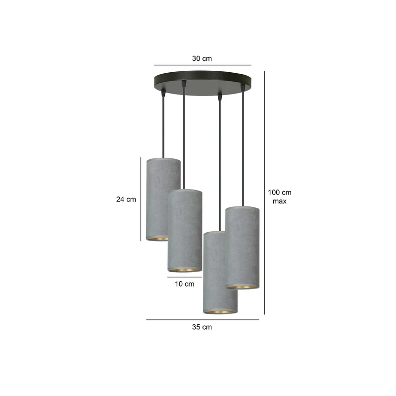 Luminaire Industriel Gris