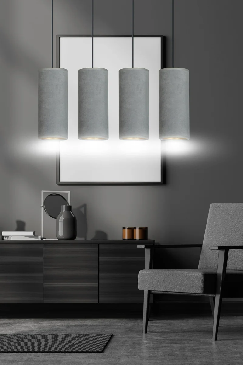 Lustre gris salon
