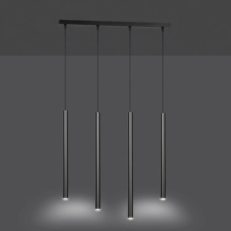 Luminaire Tube Noir