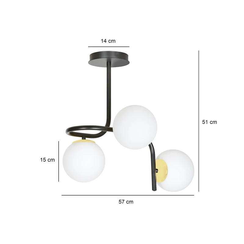 Plafonnier Design Noir