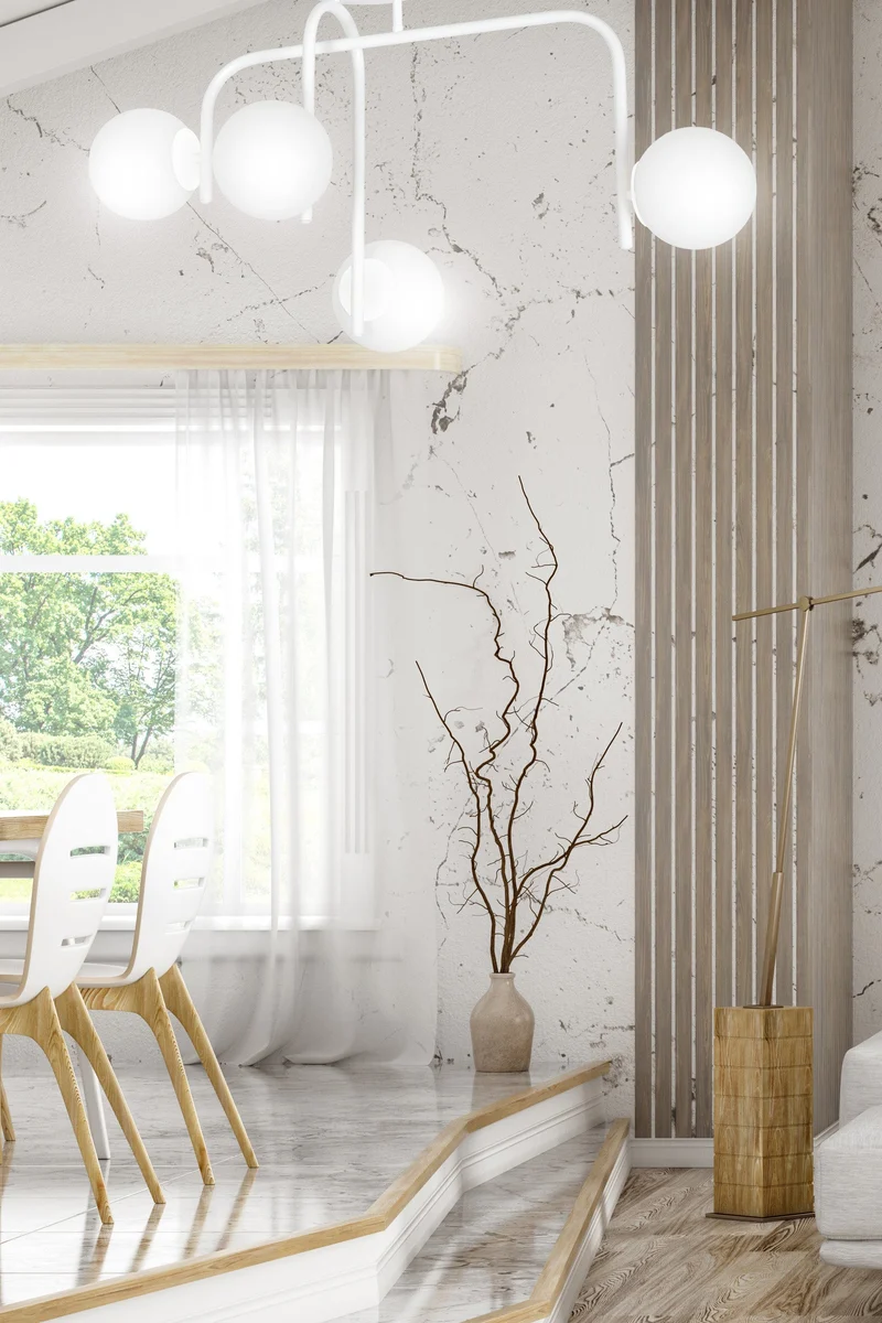 Globe Plafonnier Verre Blanc