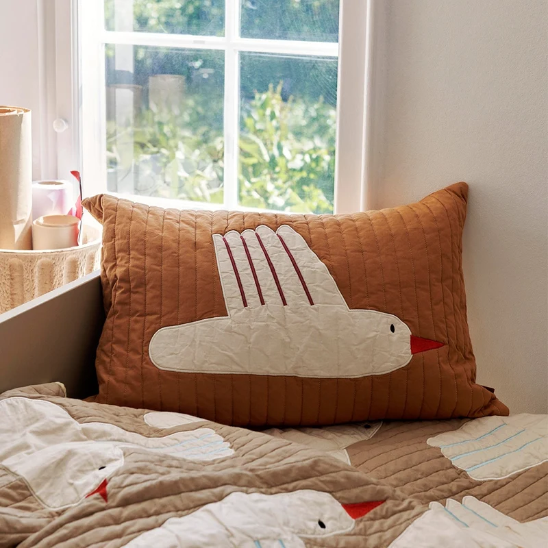 Ferm Living Bird Quilted Cushion Rectangular