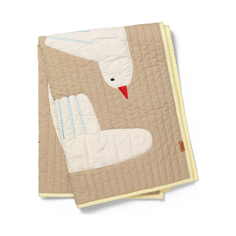 Ferm Living Bird Quilted Blanket