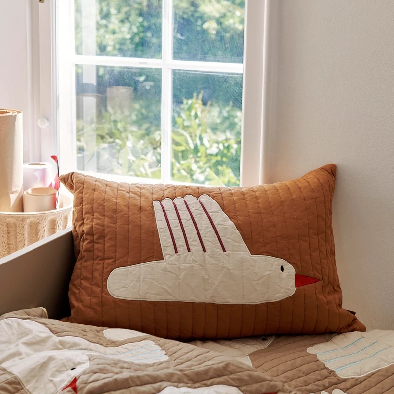 Ferm Living Bird Quilted Blanket