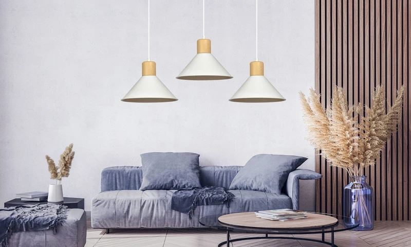 Luminaire Blanc Bois