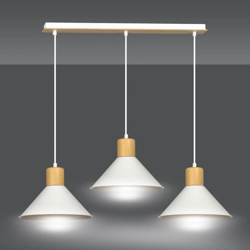Luminaire Blanc Bois
