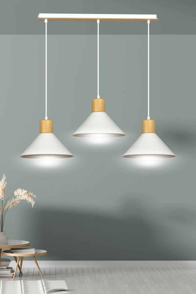 Luminaire Blanc Bois