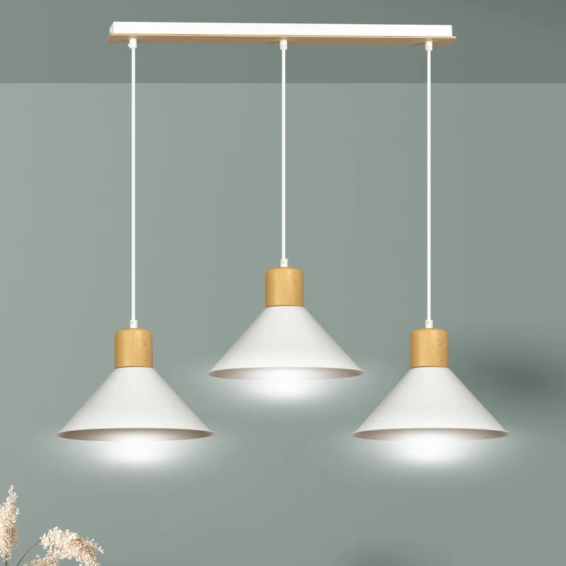 Luminaire Blanc Bois