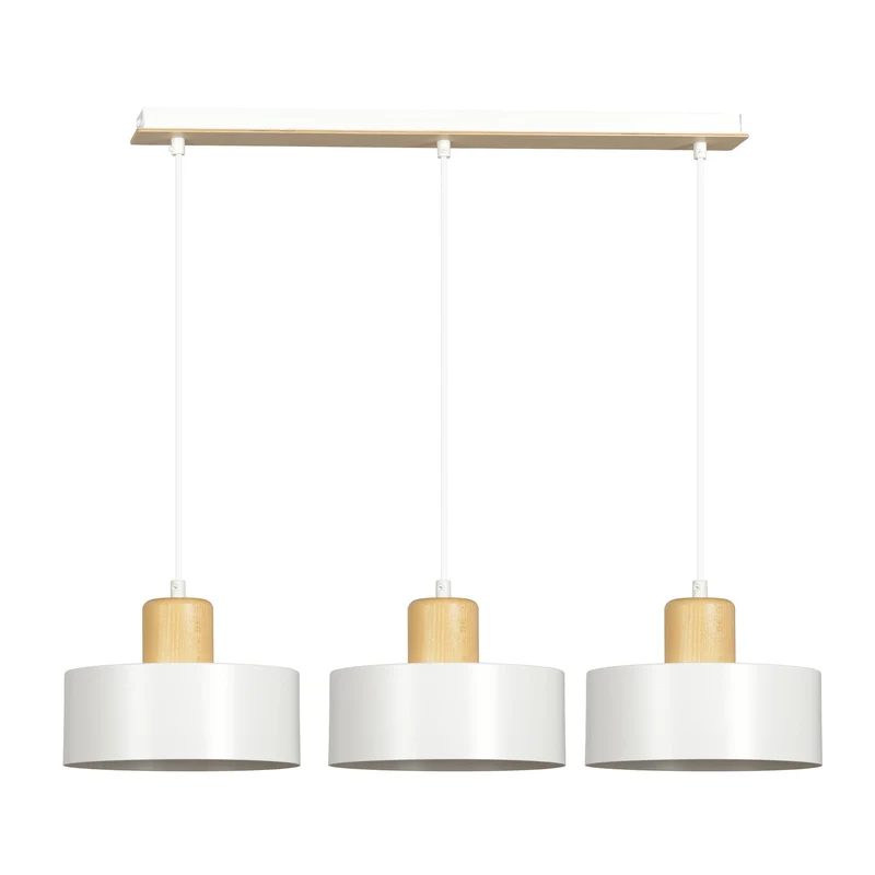Suspension Luminaire Bois Et Blanc