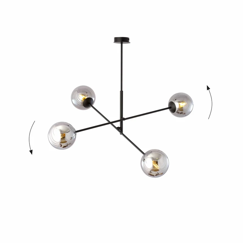 Suspension Boule Verre Fumé Multiple