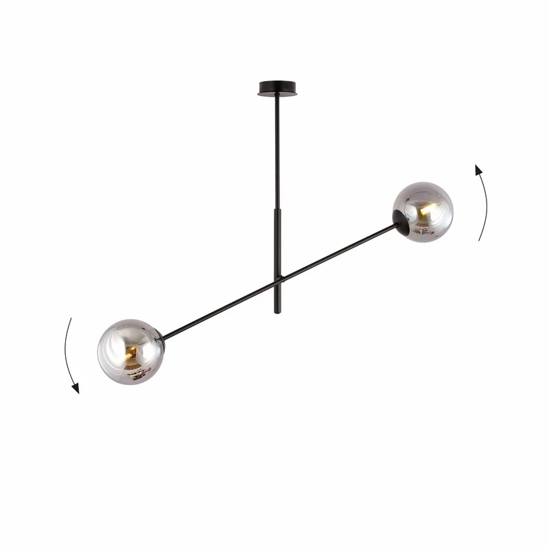 Suspension Boule Verre Fumé