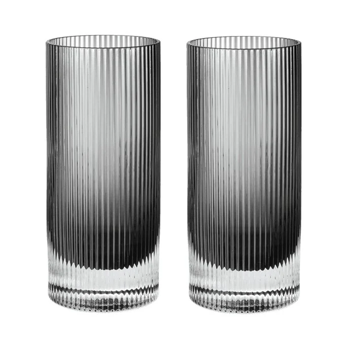 Ferm Living Ripple Highball Glasses - Set of 2