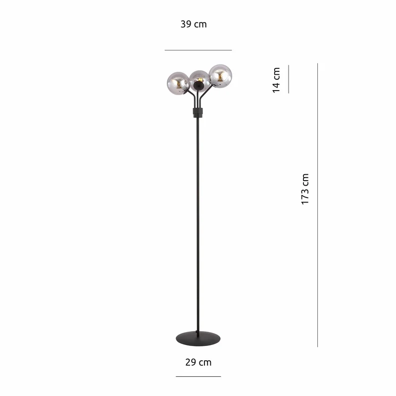 Lampadaire Boule Verre