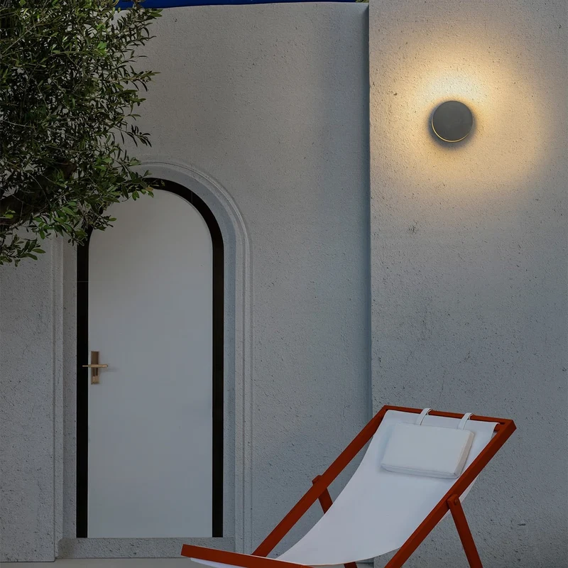Faro Block 135 Grey Outdoor Wall Lamp