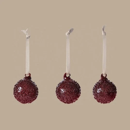 Ferm Living Flurry Glass Baubles - Set of 3