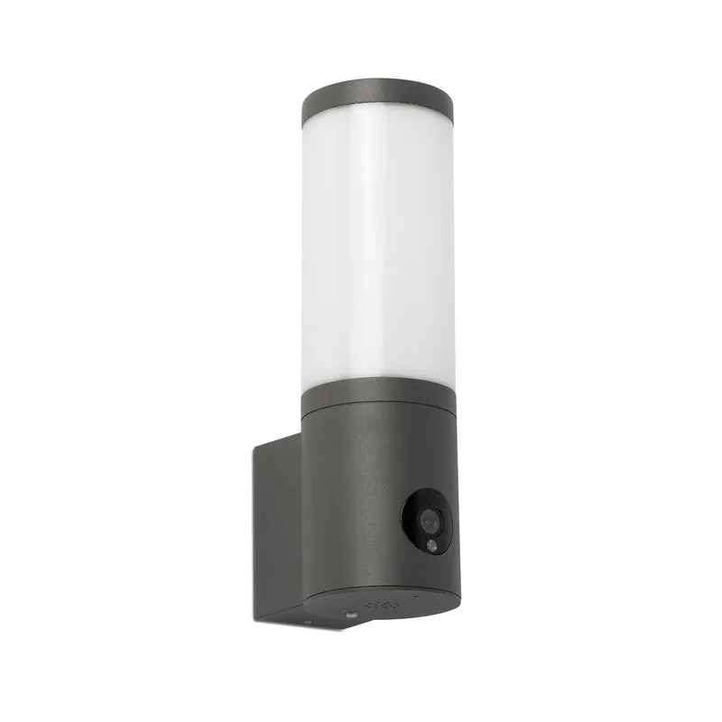 Faro Orwell Dark Grey Outdoor Wall Lamp with Camera