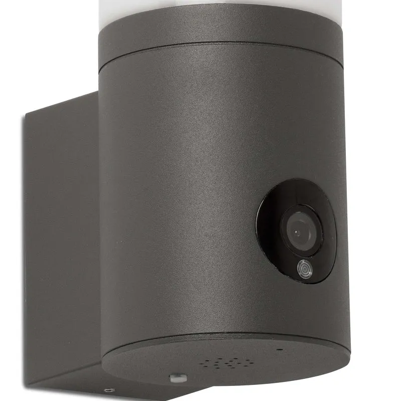 Faro Orwell Dark Grey Outdoor Wall Lamp with Camera