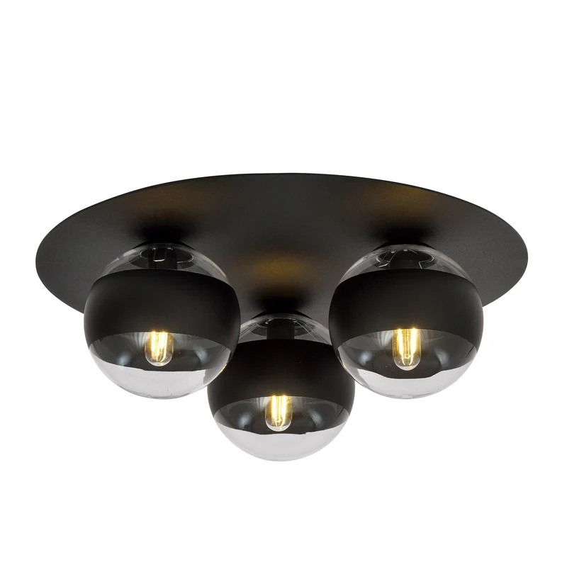 Plafonnier En Verre Noir