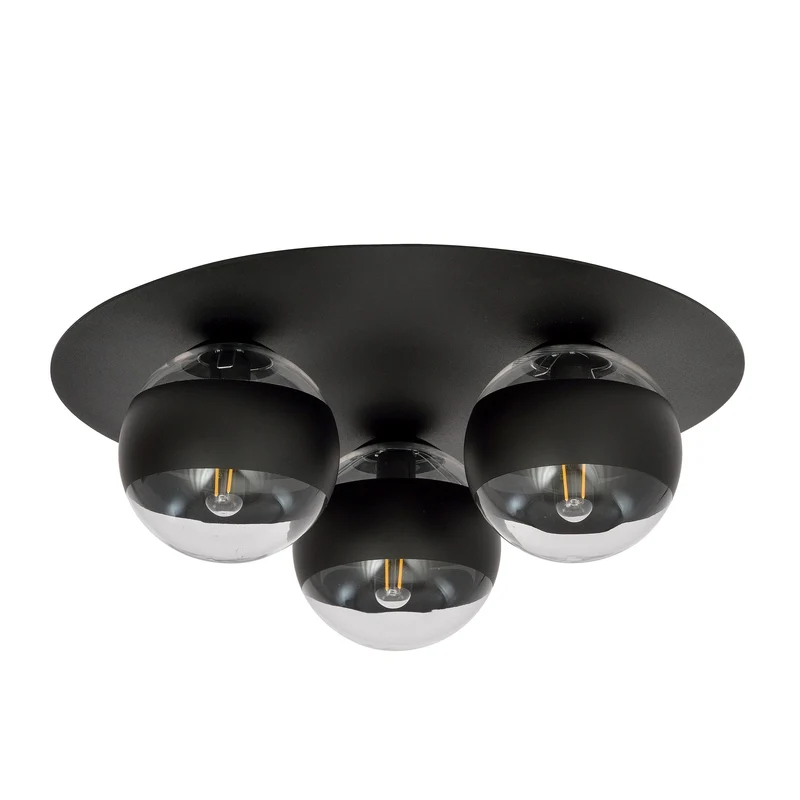 Plafonnier En Verre Noir