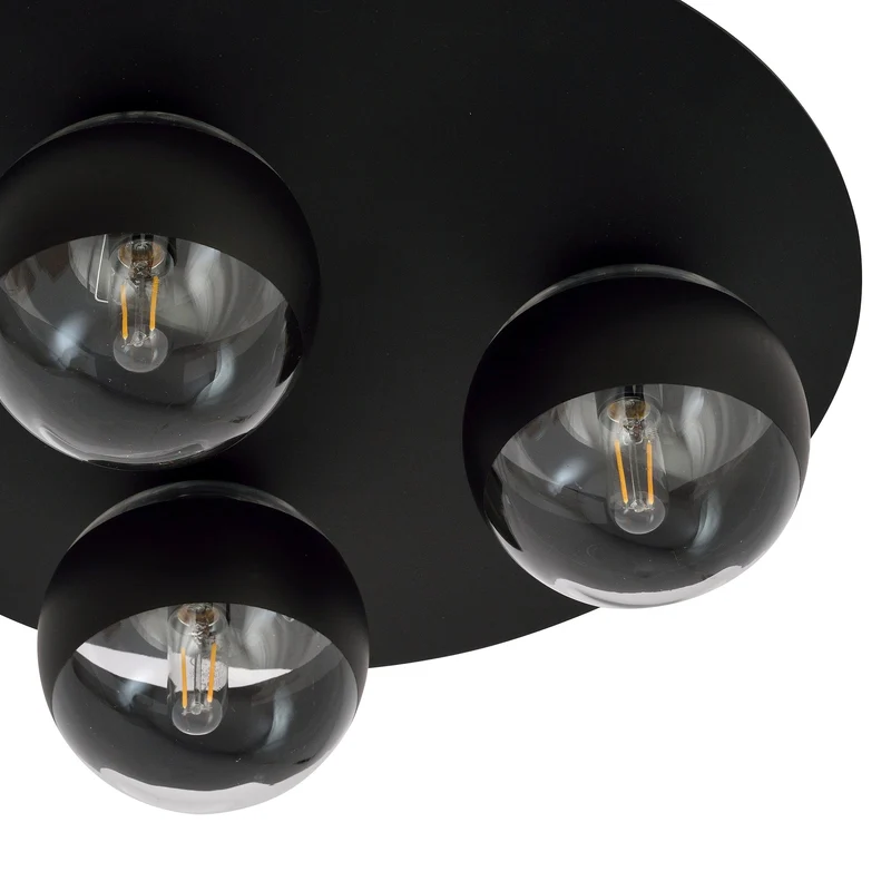 Plafonnier En Verre Noir
