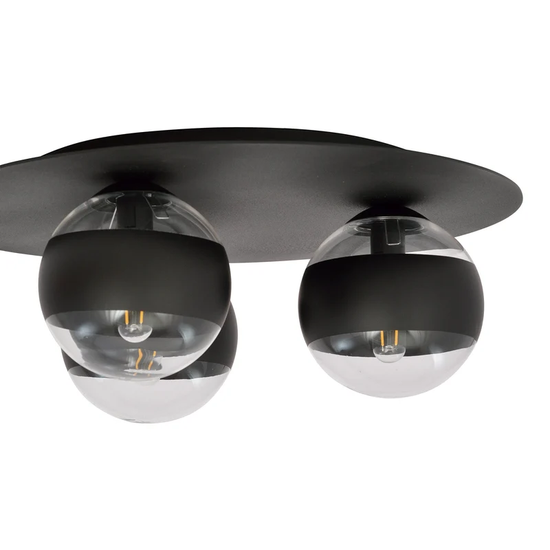 Plafonnier En Verre Noir