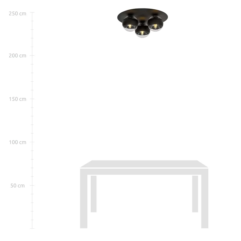 Plafonnier En Verre Noir