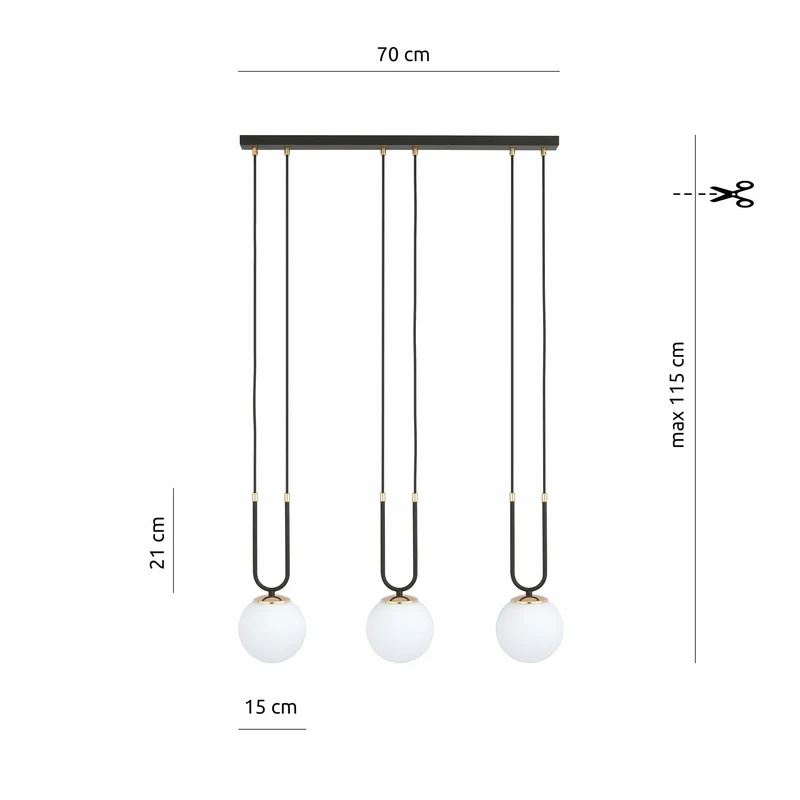 Suspension Boule Verre Opale Blanc 42W