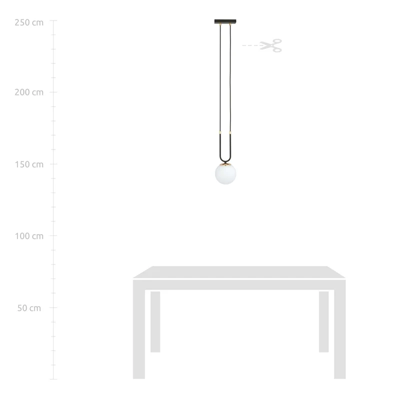 Suspension Boule Verre Blanc Design