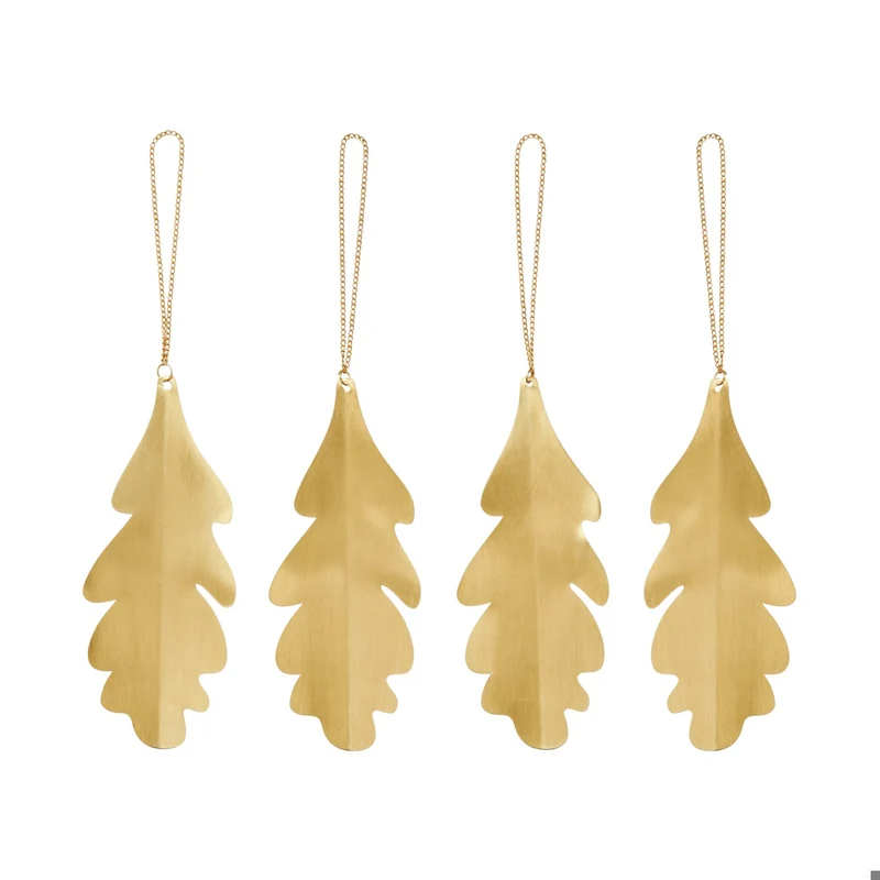 Ferm Living Oak Leaf Ornaments - Set of 4