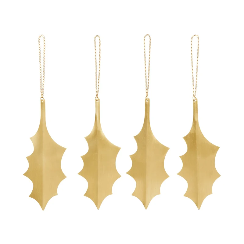Ferm Living Holly Leaf Ornaments - Set of 4